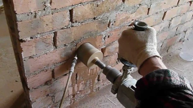 drilling a brick wall