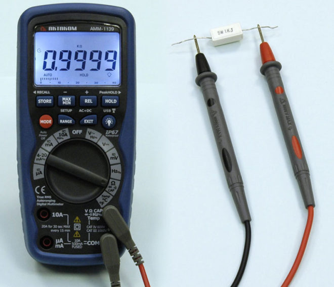 resistance measurement with a multimeter