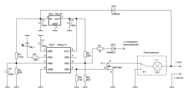 dimmer circuit on microcontroller