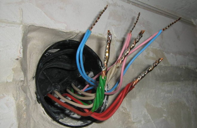 soldering wires in the junction box