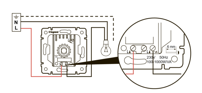 dimmer connection diagram