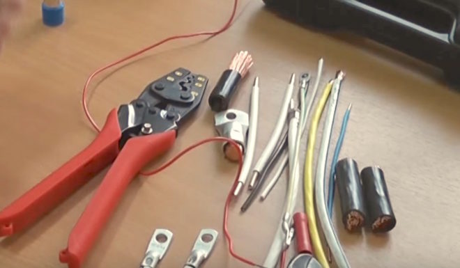 crimping of wires with lugs