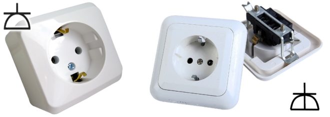 External and internal grounded sockets