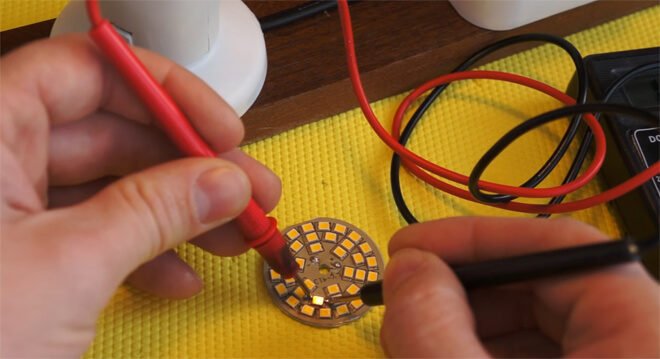 LED test without soldering