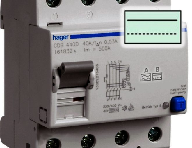 RCD with type of protection 